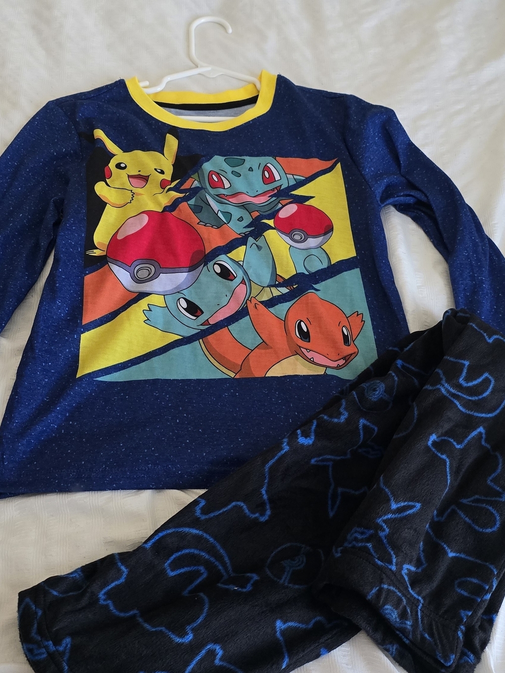Pokémon Kids Pajama Set - Navy Top with Multicolor Characters
